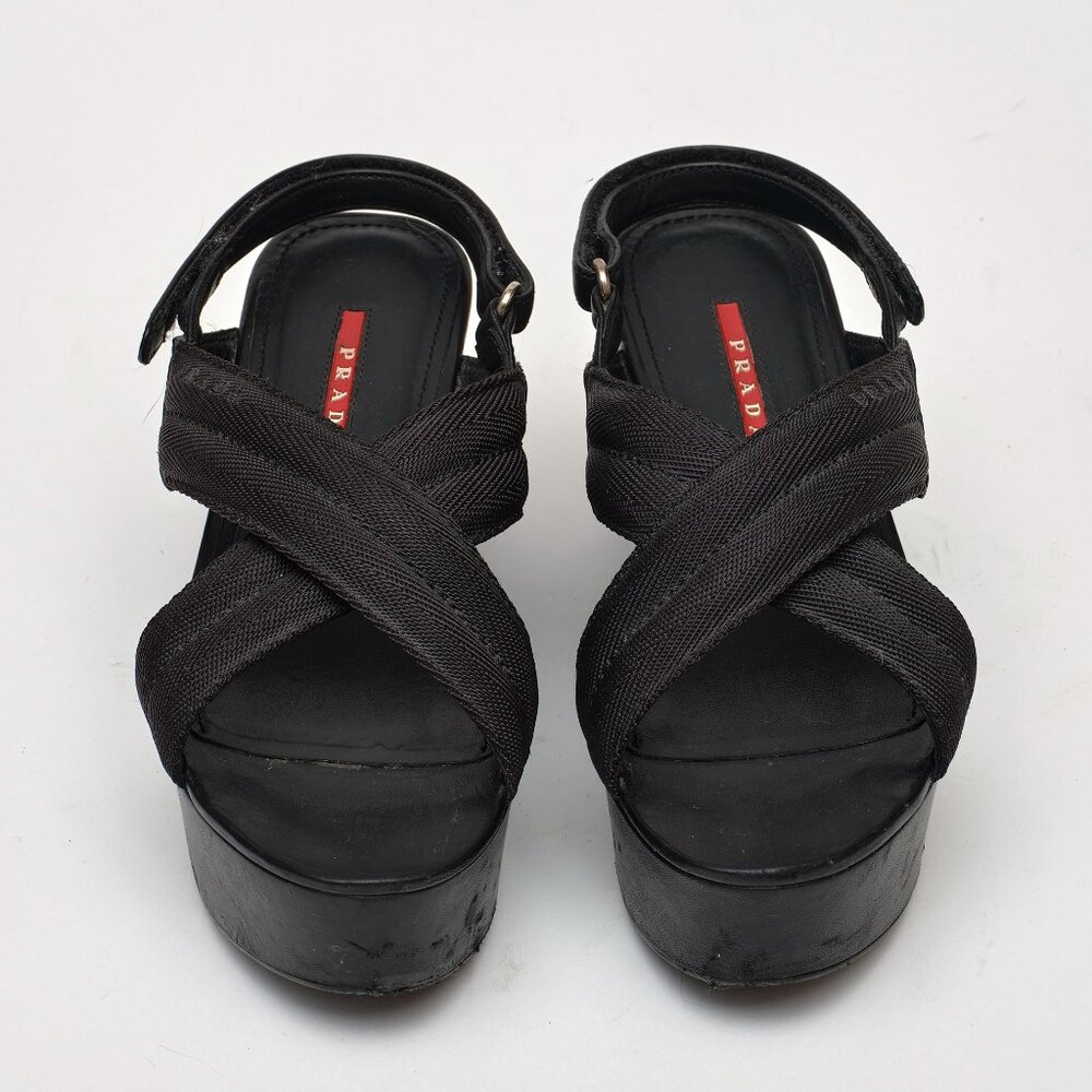 Prada Nylon Platform Sandals